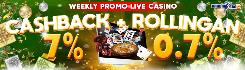 COMBO BONUS CASHBACK & ROLLINGAN LIVE CASINO